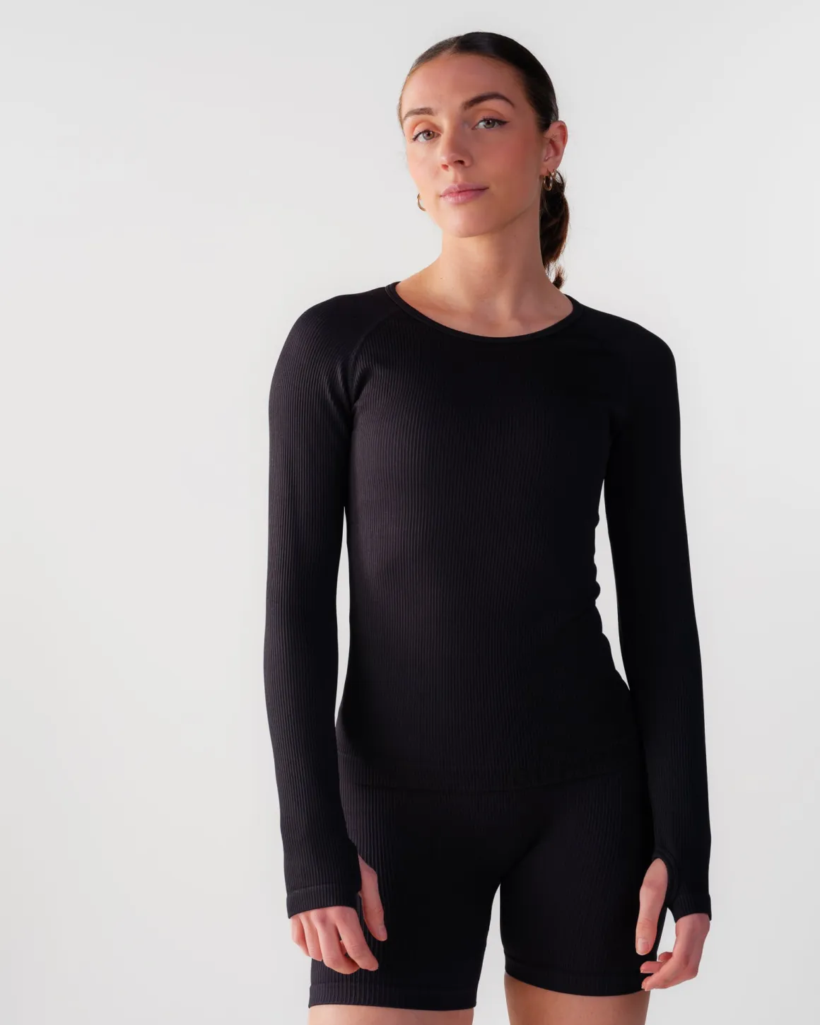 Perfect Rib Sweatshirt Black Beauty