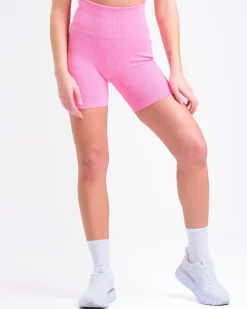Perfect Rib Sweatshirt + Perfect Rib Shorts Pink Bubblegum SET