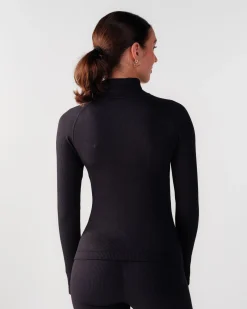 Perfect Rib Sweatshirt Turtleneck Black