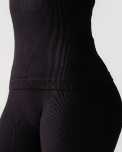 Perfect Rib Sweatshirt Turtleneck Black