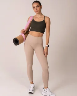 Perfect Rib Tights Beige