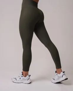 Perfect Rib Tights Military Green