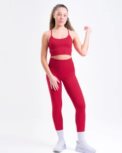 Perfect Rib Tights Red Chili