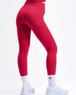 Perfect Rib Tights Red Chili