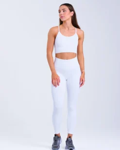 Perfect Rib Tights White