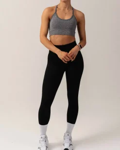 Perfect Wide Rib Scrunch Tights All Black