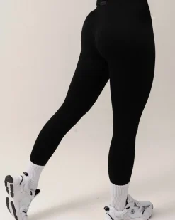 Perfect Wide Rib Scrunch Tights All Black