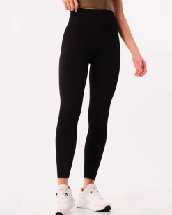 Perfect Wide Rib Scrunch Tights Black