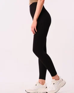 Perfect Wide Rib Scrunch Tights Black