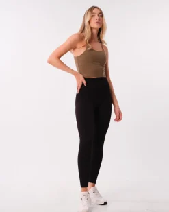 Perfect Wide Rib Scrunch Tights Black