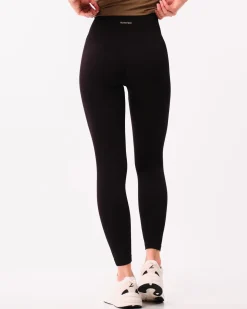 Perfect Wide Rib Scrunch Tights Black