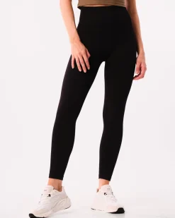 Perfect Wide Rib Scrunch Tights Black