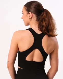 Phase Seamless Bra Black Melange