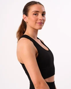 Phase Seamless Bra Black Melange