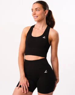 Phase Seamless Bra Black Melange