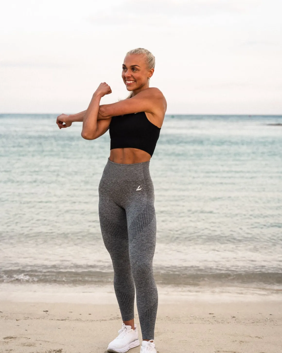 Phase Seamless Tights Grey Shark Marl