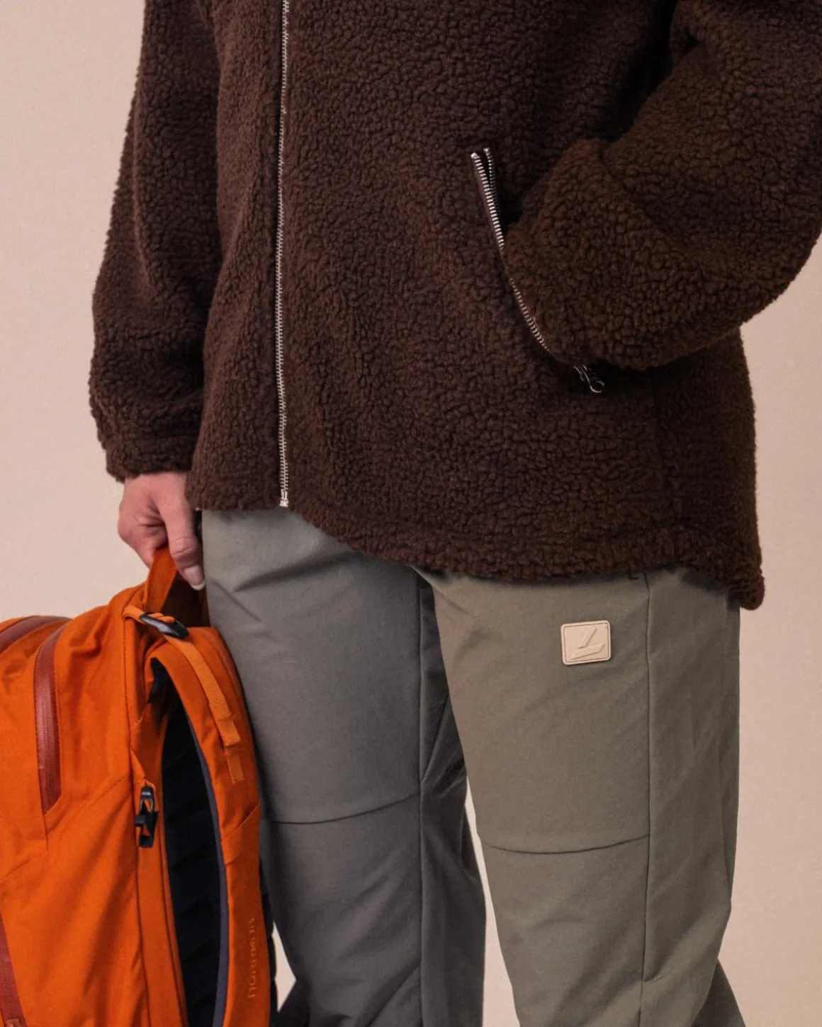 Pile Full Zip Jacket Brown Pine