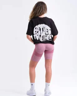 Power Up! Biker Shorts Pink Vivacious Marl