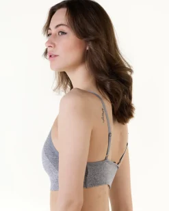 Power Up! Bra Dark Green Melange