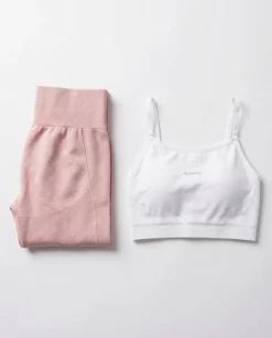 Power Up! Bra White + Tights Pink SET