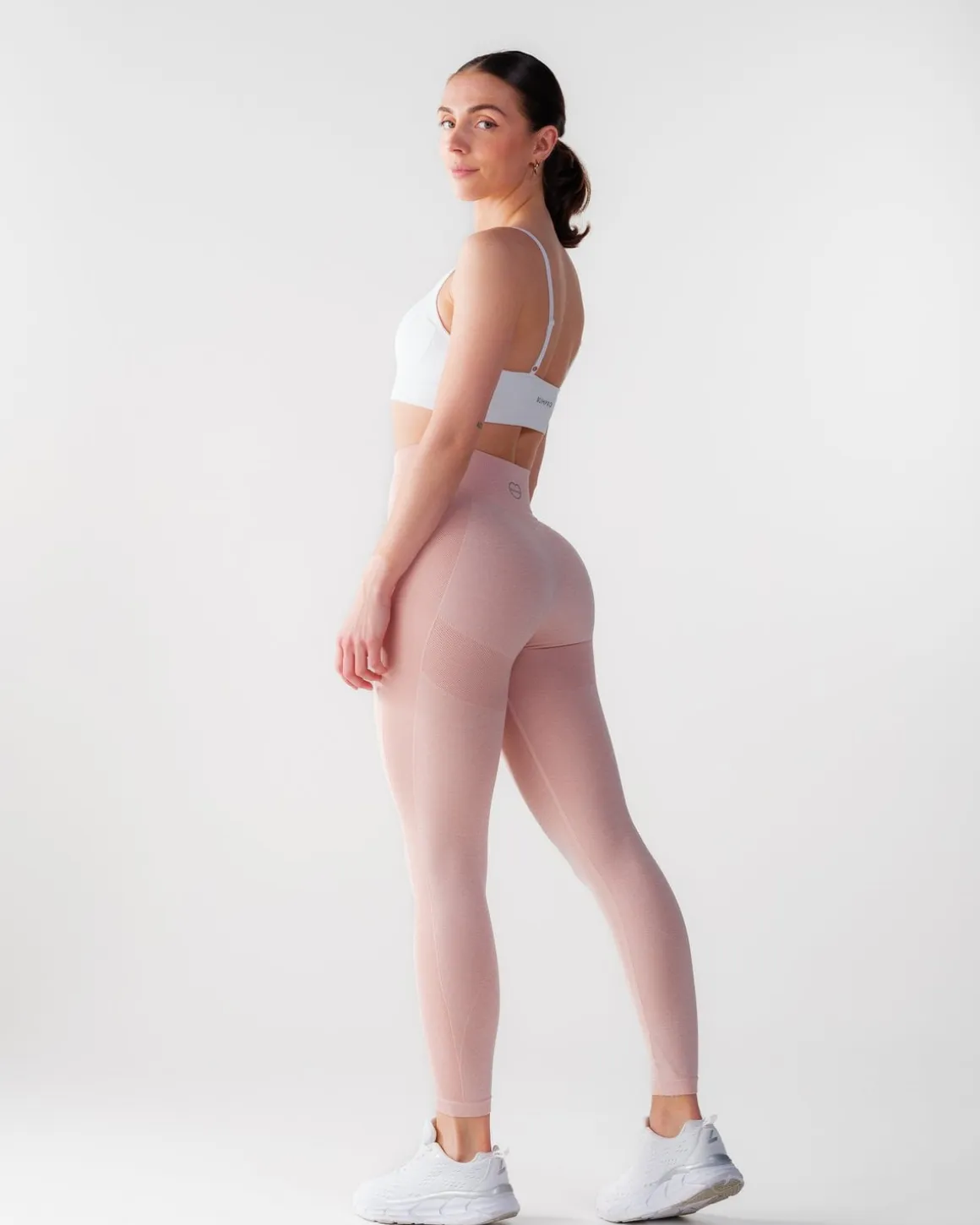 Power Up! Bra White + Tights Pink SET