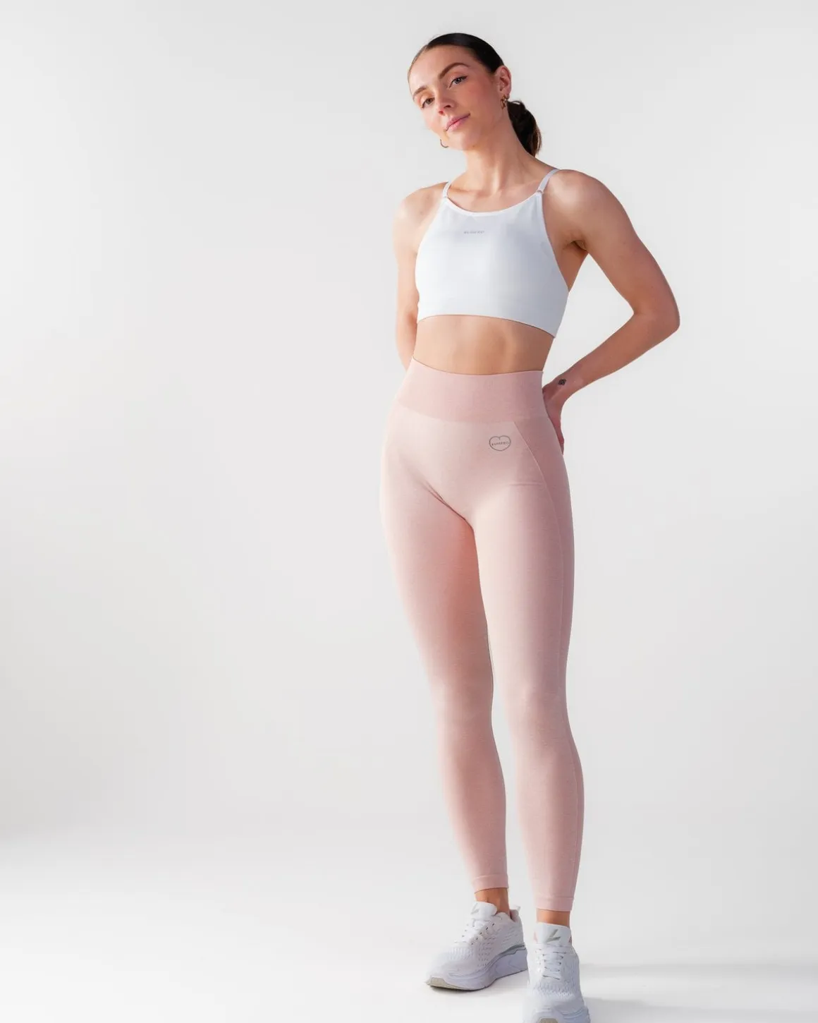 Power Up! Bra White + Tights Pink SET