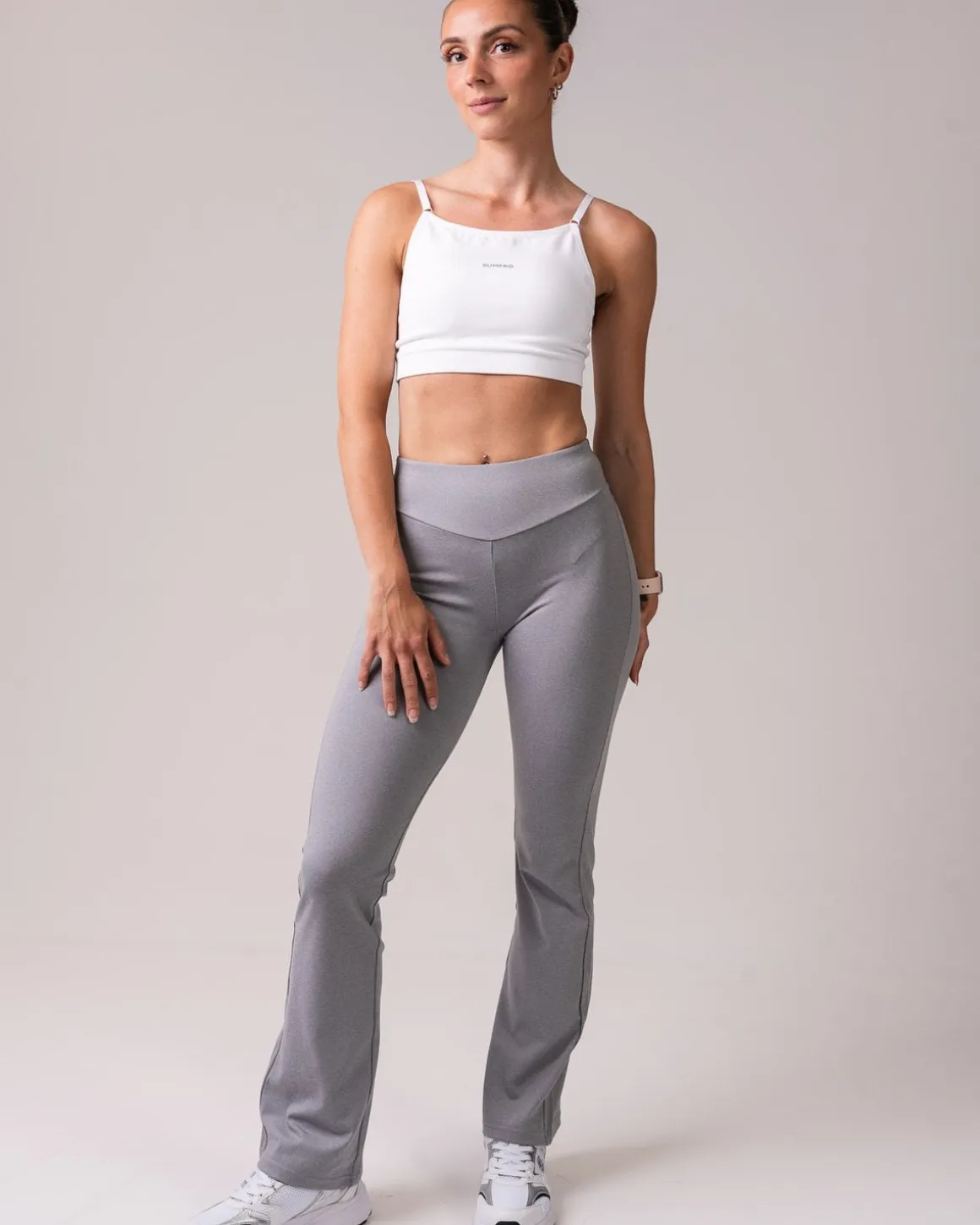 Power Up Bra White + Tights Purple SET