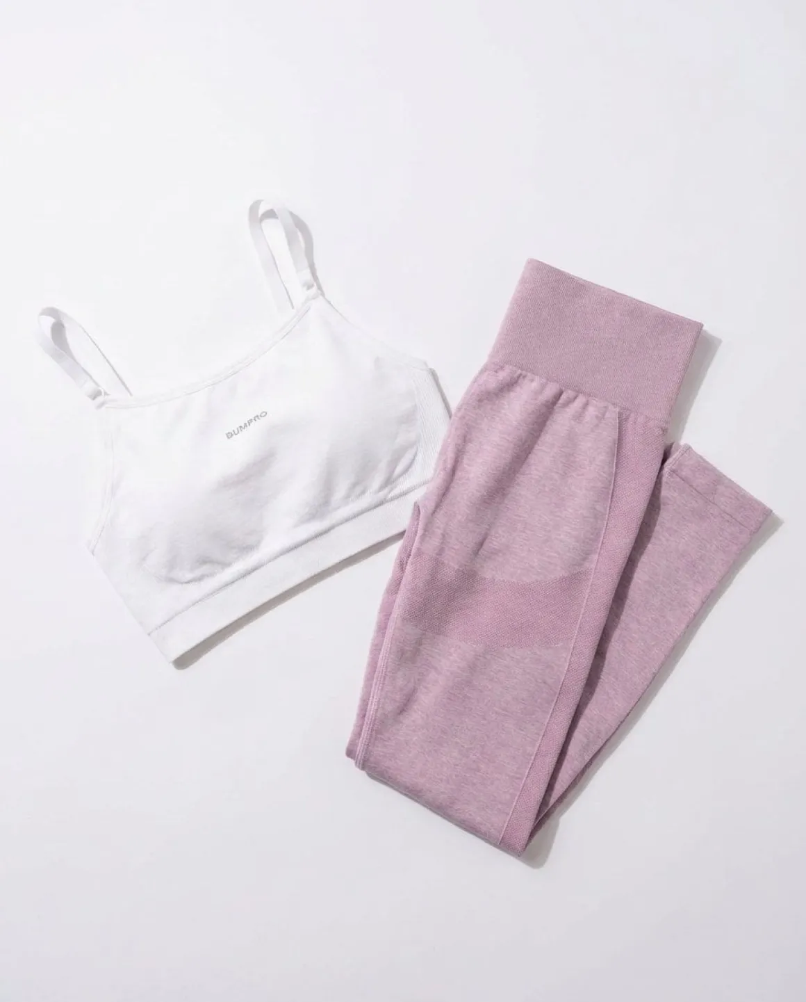Power Up Bra White + Tights Purple SET