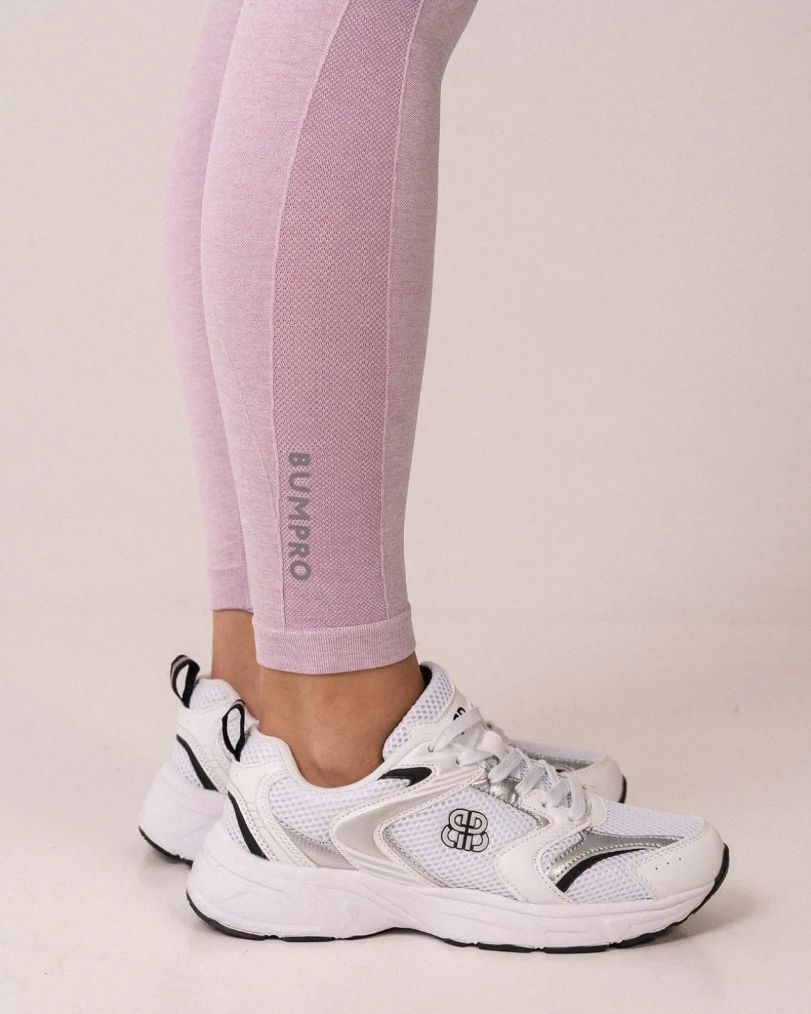 Power Up Bra White + Tights Purple SET