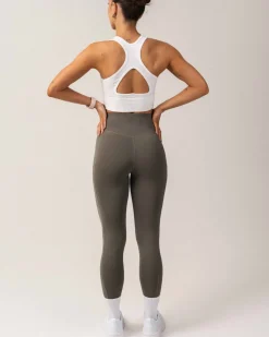 Primary Pocket Tights 7/8 Green Smokey