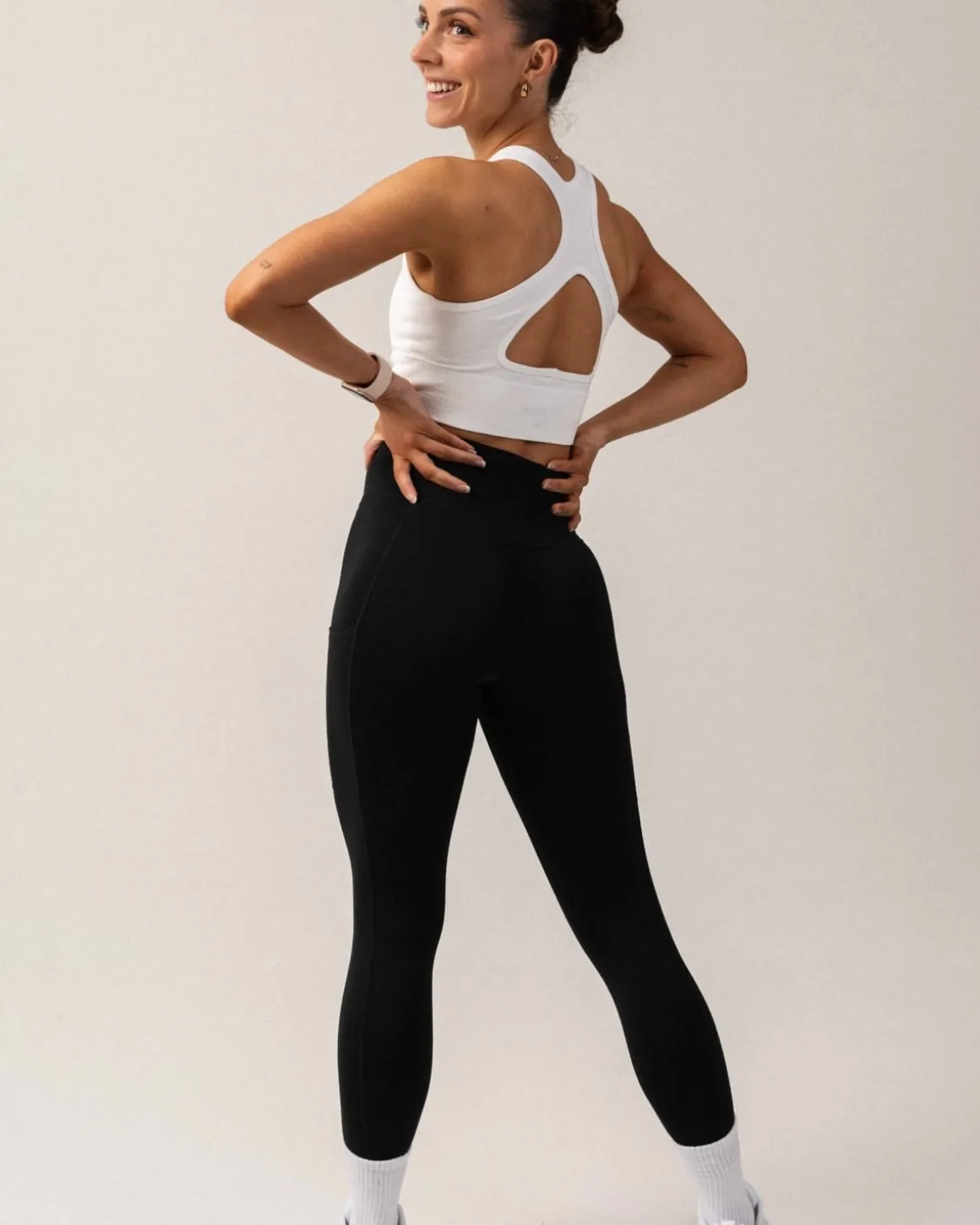 Primary Pocket Tights Tall Black