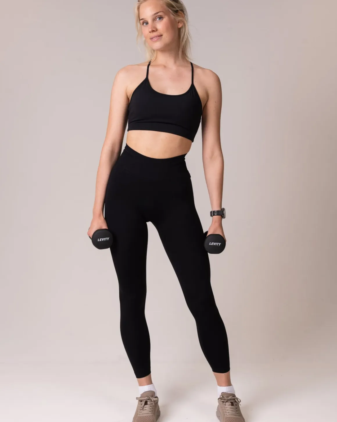 Primary Strappy Bra Black