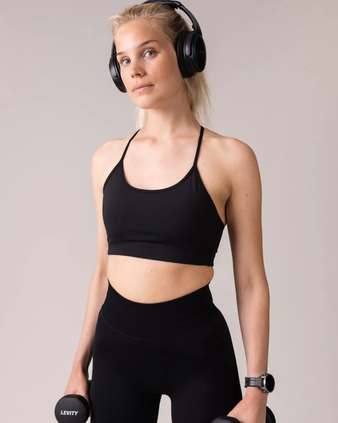 Primary Strappy Bra Black