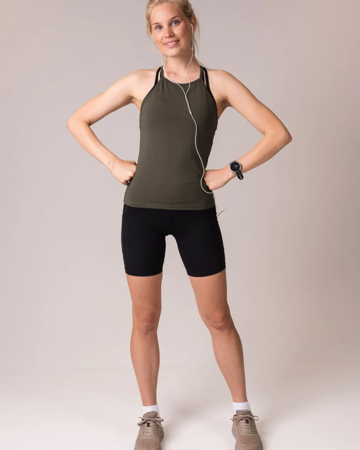 Primary Strap Tank Green Forest
