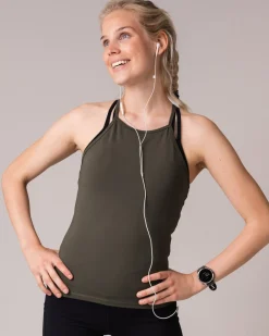 Primary Strap Tank Green Forest