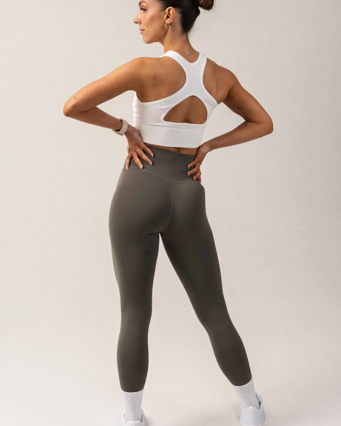 Primary Tights Green Smokey