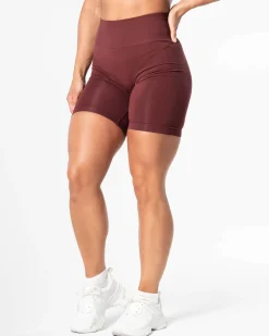 Prime Scrunch Shorts Burgundy