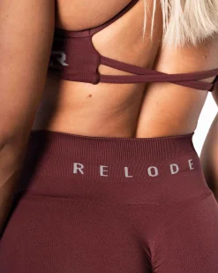 Prime Scrunch Shorts Burgundy