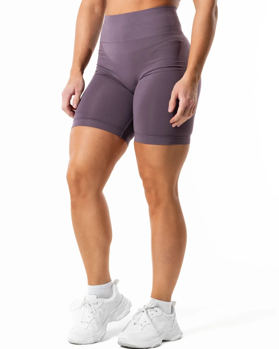 Prime Scrunch Shorts Dusty Purple