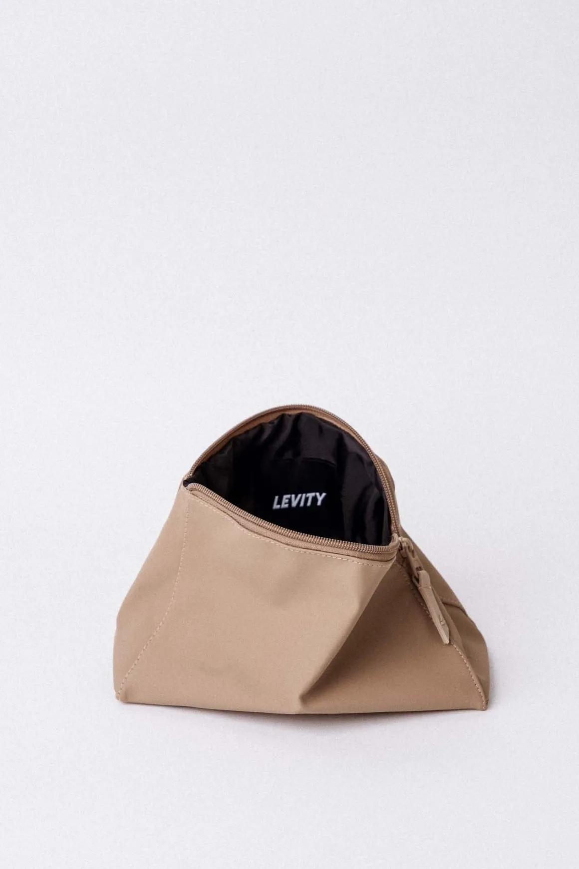 PU Tote Bag + Toiletery Bag Beige