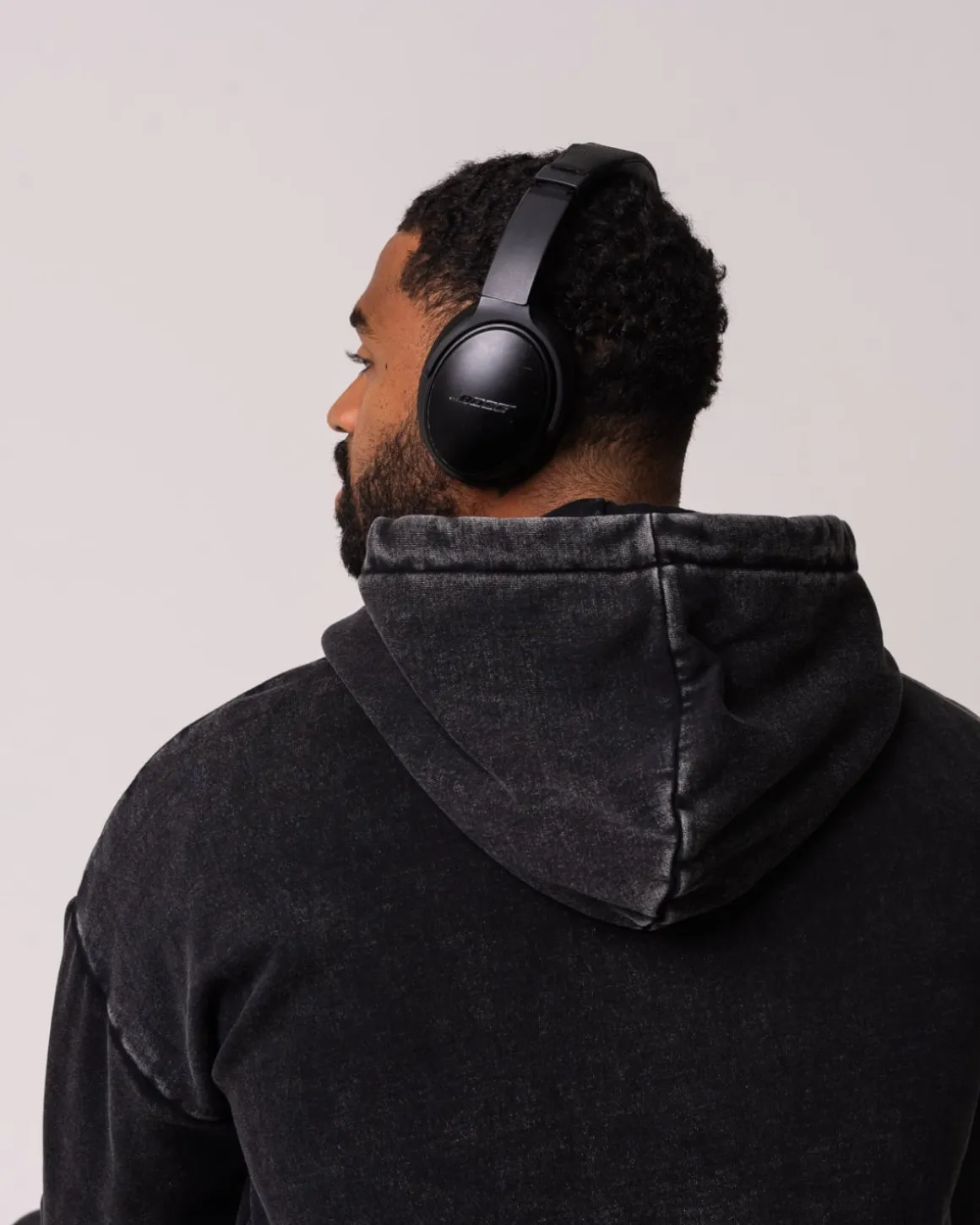 Relaxed Hoodie + Sweatpants Black Washed SET