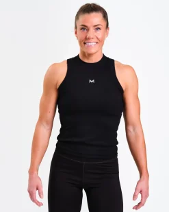 Ribbed Tank Top W Black