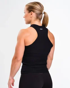 Ribbed Tank Top W Black