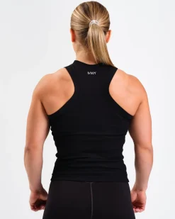 Ribbed Tank Top W Black
