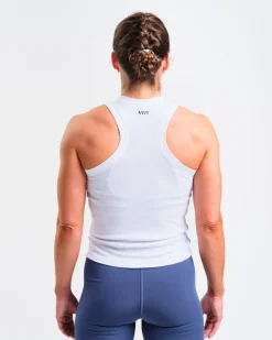 Ribbed Tank Top W White