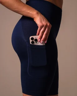 Routine Seamless Pocket Shorts Blue Navy
