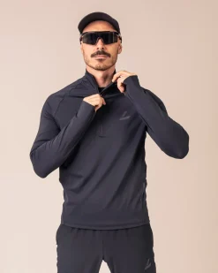 Run Half Zip M Black
