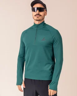 Run Half Zip M Green Rain