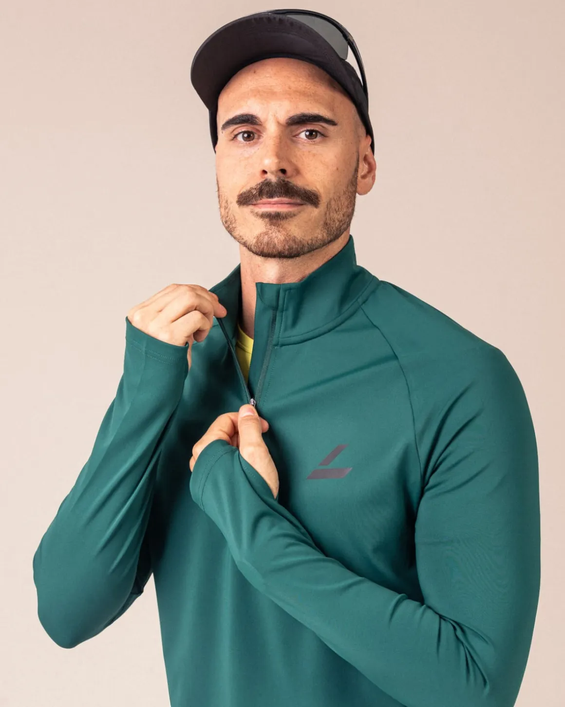 Run Half Zip M Green Rain