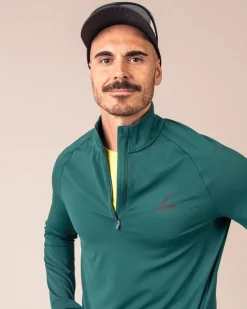 Run Half Zip M Green Rain